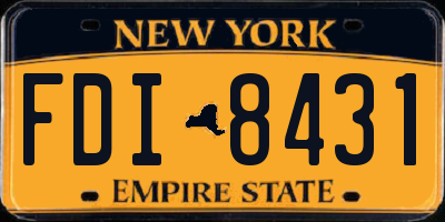 NY license plate FDI8431
