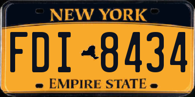 NY license plate FDI8434