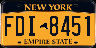 NY license plate FDI8451
