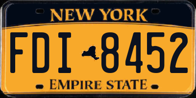 NY license plate FDI8452