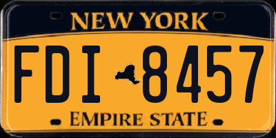 NY license plate FDI8457