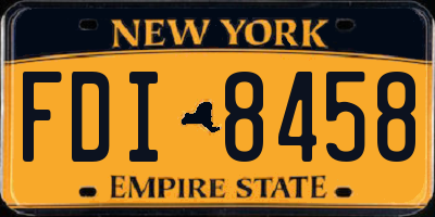 NY license plate FDI8458