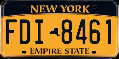 NY license plate FDI8461