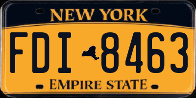 NY license plate FDI8463