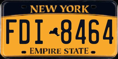 NY license plate FDI8464
