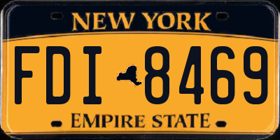 NY license plate FDI8469