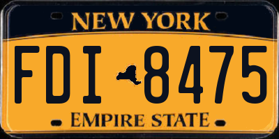 NY license plate FDI8475