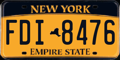 NY license plate FDI8476