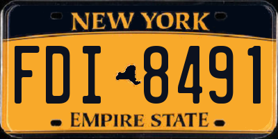 NY license plate FDI8491