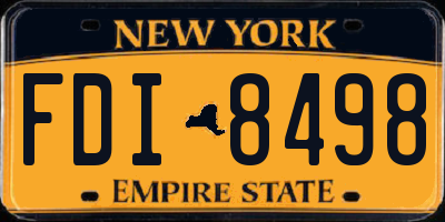 NY license plate FDI8498