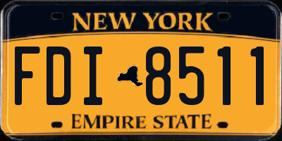 NY license plate FDI8511