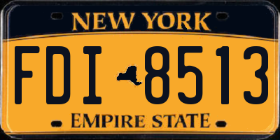 NY license plate FDI8513