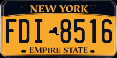 NY license plate FDI8516