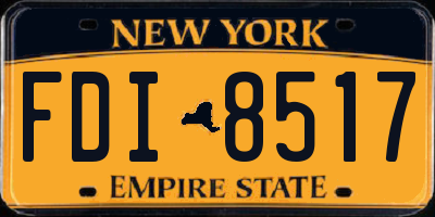 NY license plate FDI8517