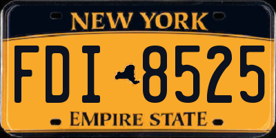NY license plate FDI8525