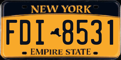 NY license plate FDI8531