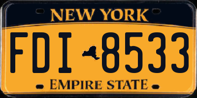 NY license plate FDI8533