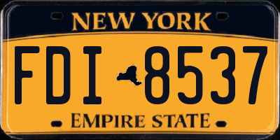NY license plate FDI8537