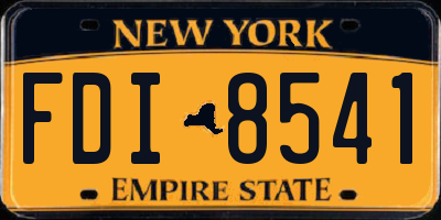 NY license plate FDI8541