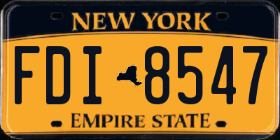 NY license plate FDI8547