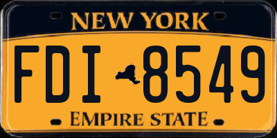 NY license plate FDI8549