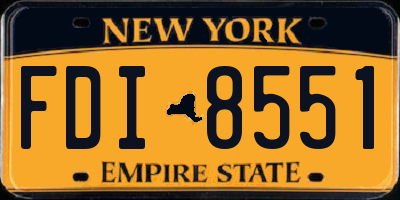 NY license plate FDI8551