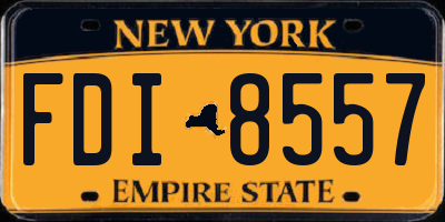 NY license plate FDI8557
