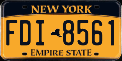 NY license plate FDI8561