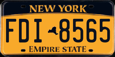 NY license plate FDI8565