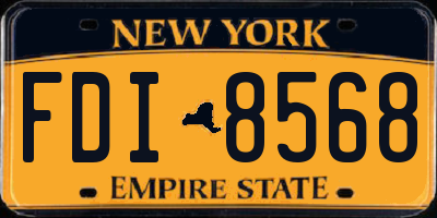 NY license plate FDI8568