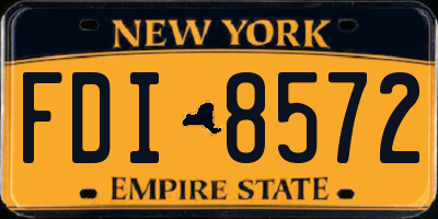 NY license plate FDI8572