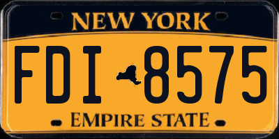 NY license plate FDI8575
