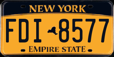 NY license plate FDI8577