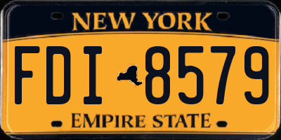NY license plate FDI8579