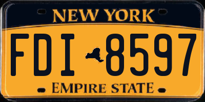 NY license plate FDI8597