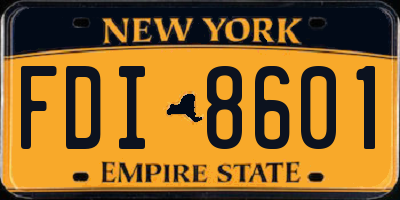 NY license plate FDI8601