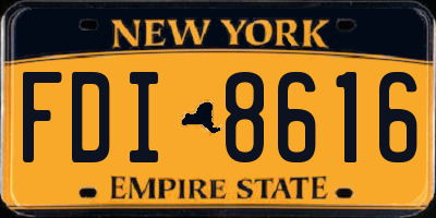 NY license plate FDI8616
