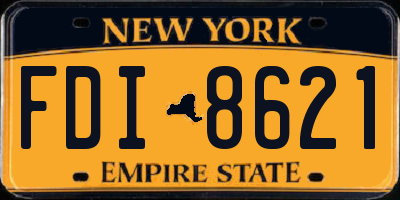 NY license plate FDI8621