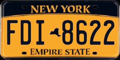 NY license plate FDI8622