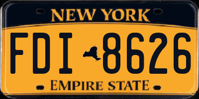 NY license plate FDI8626