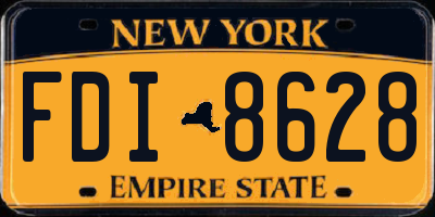 NY license plate FDI8628