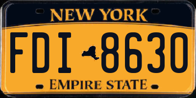 NY license plate FDI8630