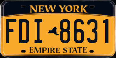 NY license plate FDI8631