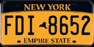 NY license plate FDI8652