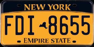 NY license plate FDI8655