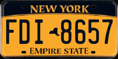 NY license plate FDI8657