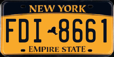 NY license plate FDI8661