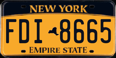 NY license plate FDI8665