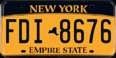 NY license plate FDI8676