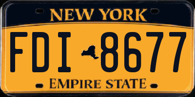 NY license plate FDI8677